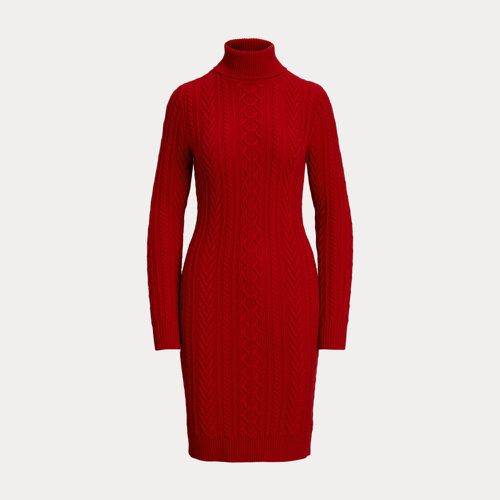 Wool-Cashmere Roll Neck Jumper Dress - Lauren - Modalova