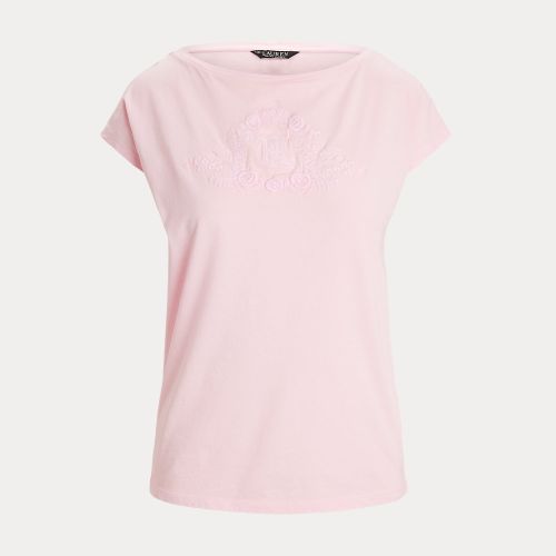 Beaded-Logo Cotton Jersey T-Shirt - Lauren - Modalova