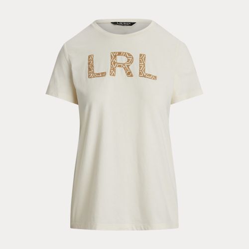 French Knot-Logo Cotton Jersey Tee - Lauren - Modalova