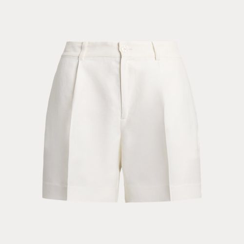 Pleated Linen-Blend Twill Short - Lauren - Modalova