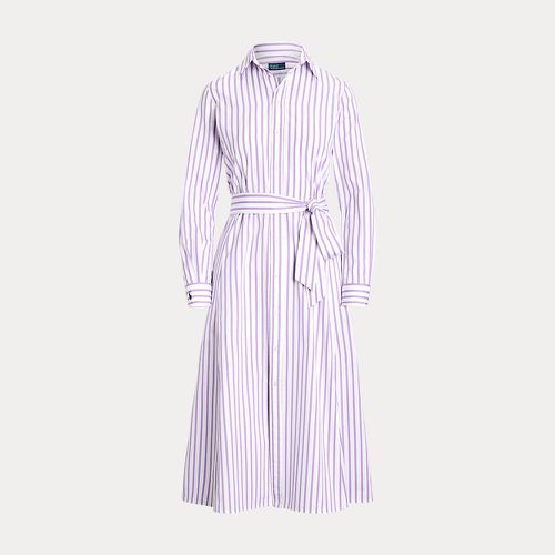 Belted Striped Cotton Shirtdress - Polo Ralph Lauren - Modalova