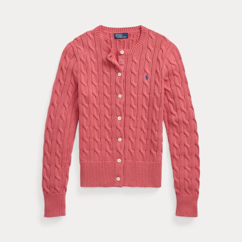 Cable-Knit Cotton Crewneck Cardigan - Polo Ralph Lauren - Modalova