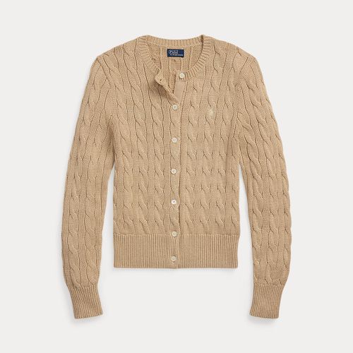 Cable-Knit Cotton Crewneck Cardigan - Polo Ralph Lauren - Modalova