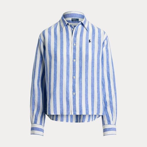 Wide Cropped Gingham Linen Shirt - Polo Ralph Lauren - Modalova