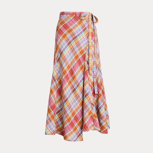 Plaid Linen Wrap Skirt - Polo Ralph Lauren - Modalova