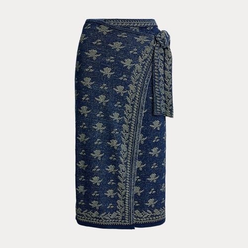 Floral Knit Cotton Wrap Skirt - Polo Ralph Lauren - Modalova