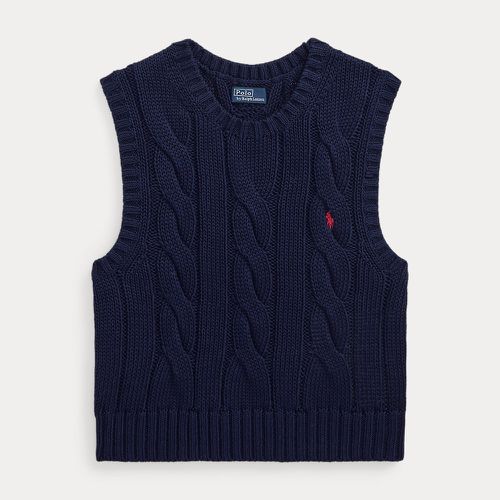 Cable-Knit Cotton Cropped Vest - Polo Ralph Lauren - Modalova