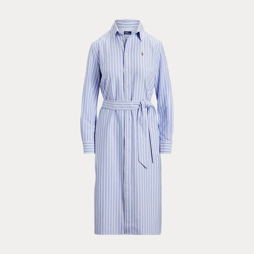 Striped Cotton Oxford Belted Shirtdress - Polo Ralph Lauren - Modalova