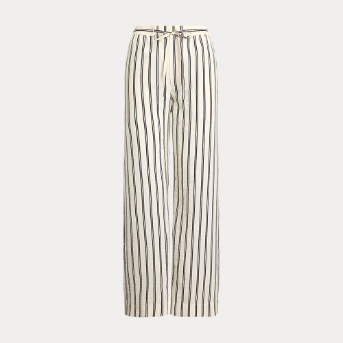 Striped Silk-Blend Wide-Leg Trouser - Polo Ralph Lauren - Modalova