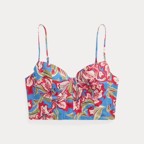 Floral Cotton Bustier Top - Polo Ralph Lauren - Modalova