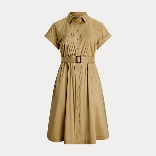Curve - Belted Stretch-Cotton Blend Shirtdress - Lauren Curve - Modalova