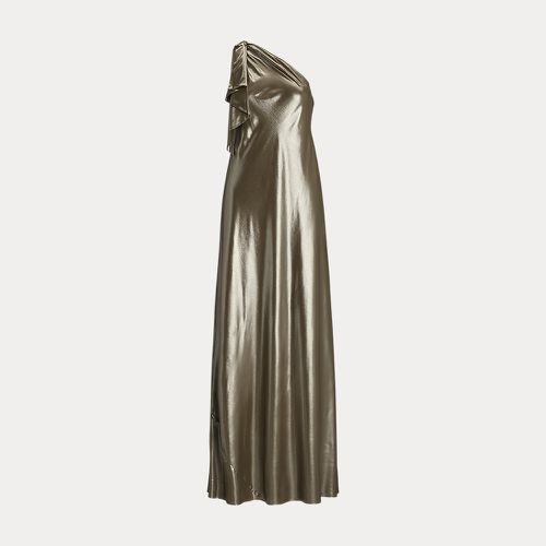 Metallic Chiffon One-Shoulder Gown - Lauren - Modalova