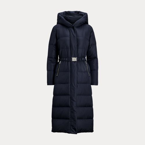 Petite - Belted Hooded Down Coat - Lauren Petite - Modalova