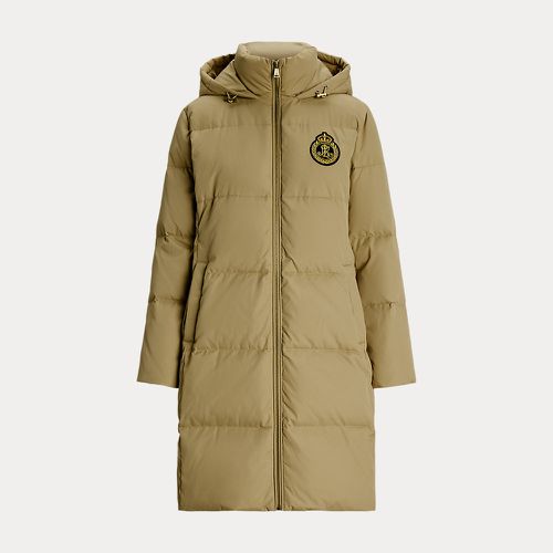 Petite - Crest-Patch Hooded Down Coat - Lauren Petite - Modalova