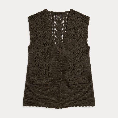 Crochet-Panelled Knit Cotton Waistcoat - RRL - Modalova