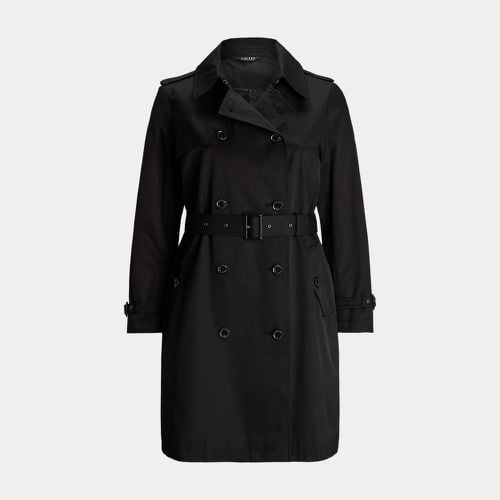 Curve - Double-Breasted Cotton-Blend Trench Coat - Lauren Curve - Modalova