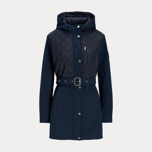 Belted Quilted Hooded Jacket - Lauren - Modalova