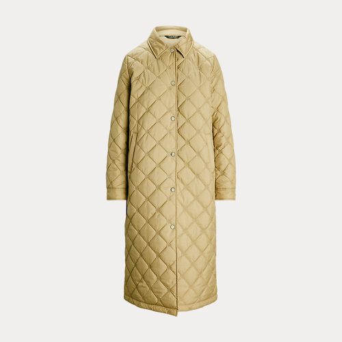 Logo Quilted Long Coat - Lauren - Modalova