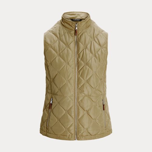 Logo Diamond-Quilted Mockneck Gilet - Lauren - Modalova