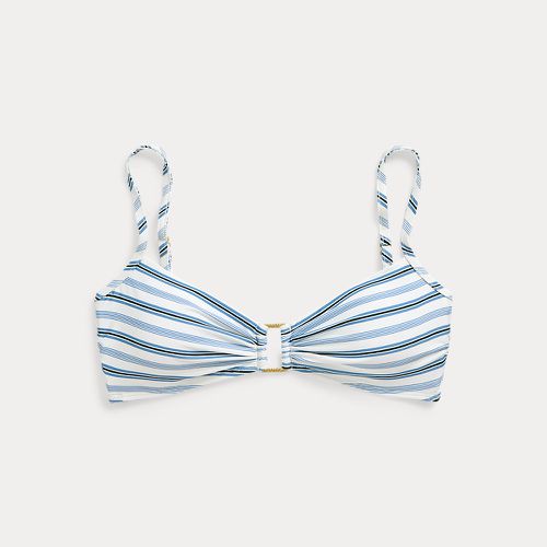 Striped Ring-Front Scoopneck Bikini Top - Lauren - Modalova