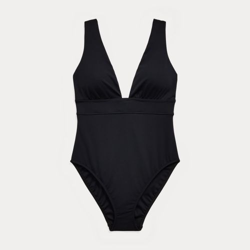 Banded V-Neck One-Piece - Lauren - Modalova