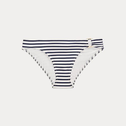 Striped Ring-Front Hipster Bikini Bottom - Lauren - Modalova