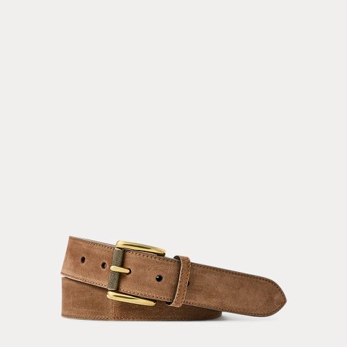 Calf-Suede Roller-Buckle Belt - Purple Label - Modalova