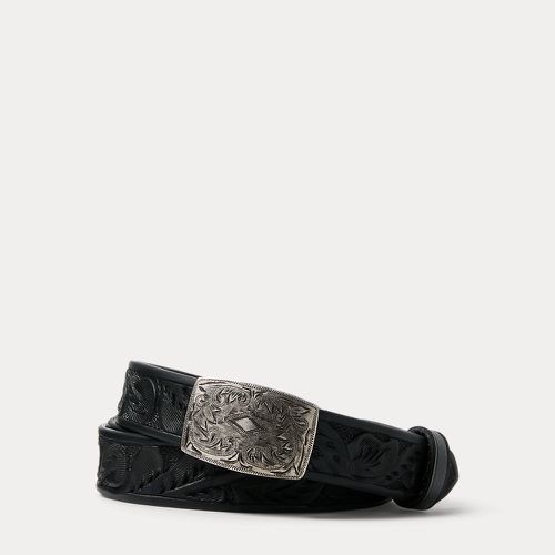 Hand-Tooled Leather Belt - RRL - Modalova
