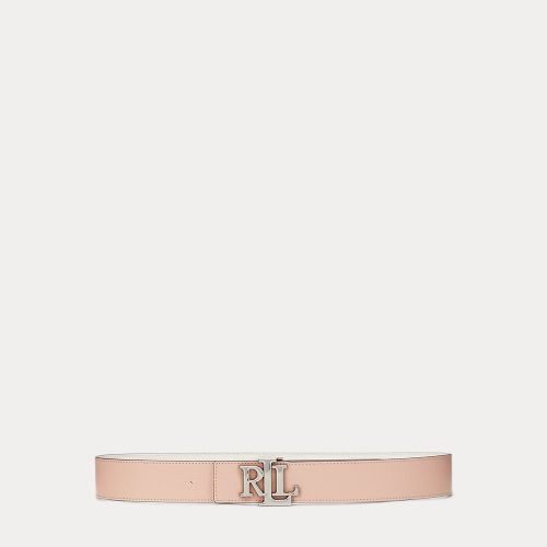 Reversible Pebbled Leather Wide Belt - Lauren - Modalova