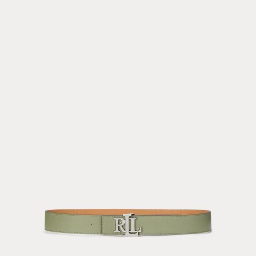 Logo Reversible Leather Wide Belt - Lauren - Modalova