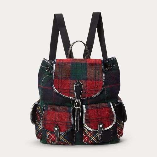 Plaid Wool-Leather Bellport Backpack - Polo Ralph Lauren - Modalova