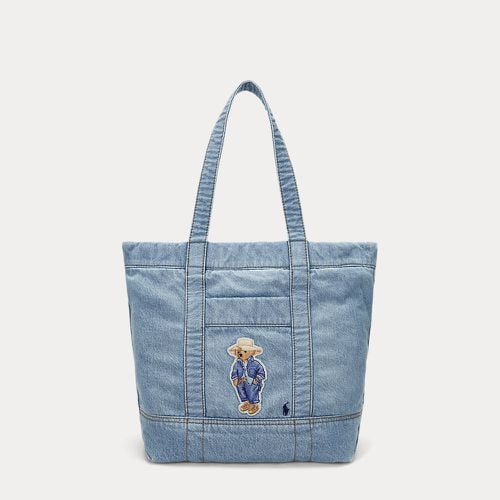 Polo Bear Denim Medium Tote - Polo Ralph Lauren - Modalova