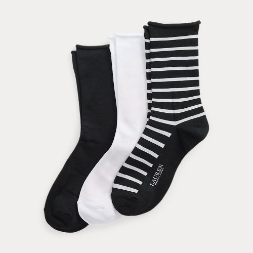 Breton Stripe Roll-Top Sock 3-Pack - Lauren - Modalova