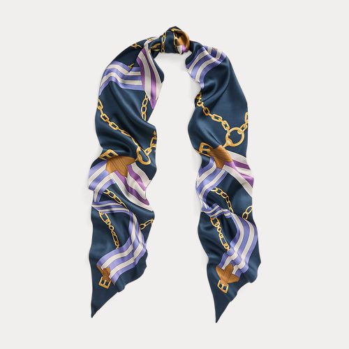 Print Reversible Silk Twill Scarf - Lauren - Modalova