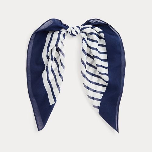 Anchor-Logo Striped Square Scarf - Lauren - Modalova