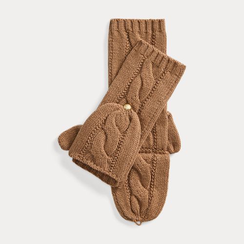 Convertible Cable-Knit Mittens - Lauren - Modalova