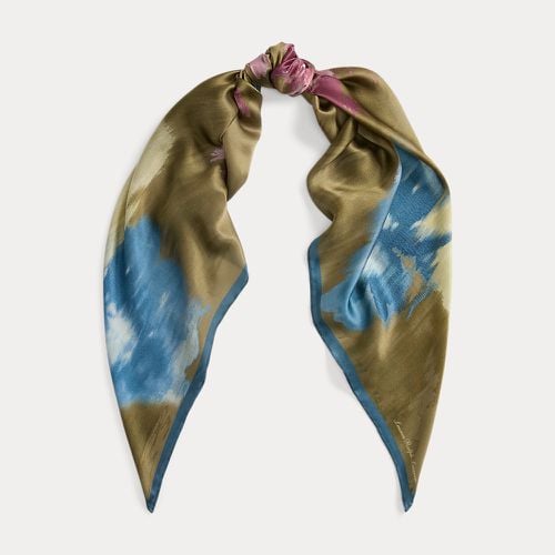 Floral Silk Satin Square Scarf - Lauren - Modalova