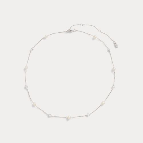 Sterling Silver Pavé Pearl Necklace - Ralph Lauren - Modalova