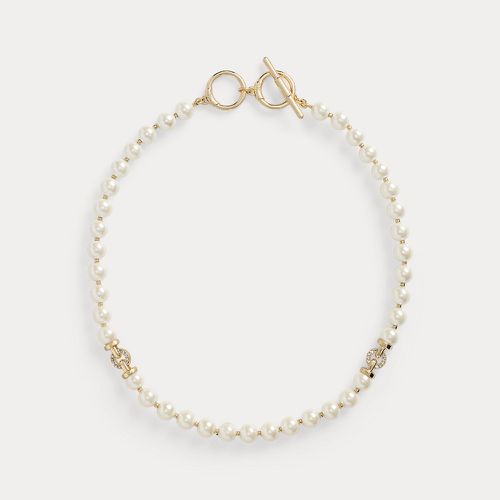 Plated Pavé Faux-Pearl Necklace - Lauren - Modalova