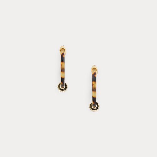 Pavé Tortoiseshell Hoop Earrings - Lauren - Modalova