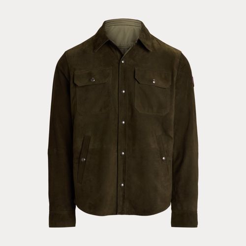 Reversible Suede-Taffeta Shirt Jacket - Polo Ralph Lauren - Modalova