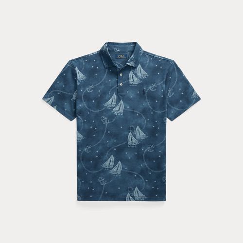 Custom Slim Fit Printed Mesh Polo Shirt - Polo Ralph Lauren - Modalova