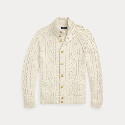 Aran-Knit Marled Cotton Cardigan - Polo Ralph Lauren - Modalova