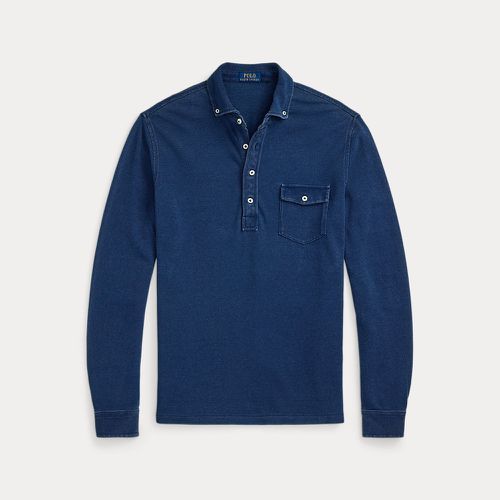 Indigo-Dyed Mesh Polo Shirt - Polo Ralph Lauren - Modalova