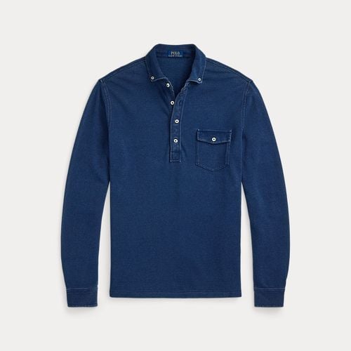 Indigo-Dyed Mesh Polo Shirt - Polo Ralph Lauren - Modalova