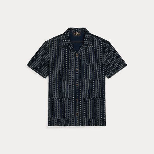 Indigo Print Jersey Camp Shirt - RRL - Modalova