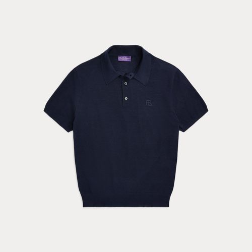 Monogram Silk-Blend Polo-Collar Jumper - Purple Label - Modalova