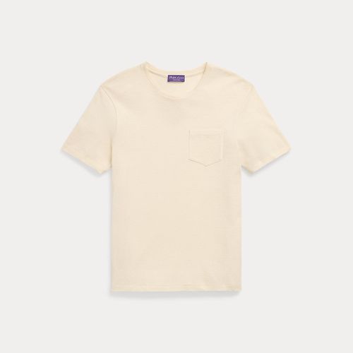 Linen-Cotton Pique Pocket T-Shirt - Purple Label - Modalova