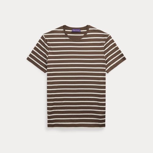 Striped Lisle Crewneck T-Shirt - Purple Label - Modalova