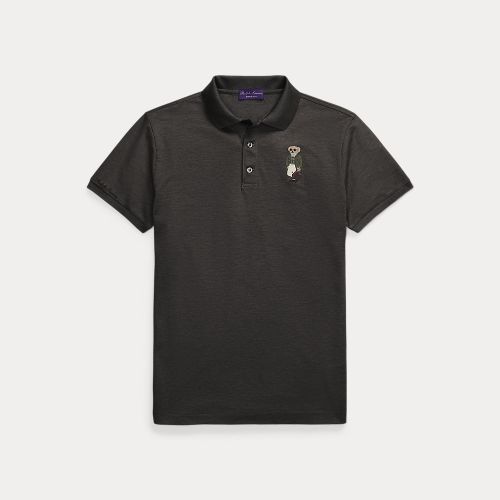 Custom Slim Polo Bear Piqué Polo Shirt - Purple Label - Modalova